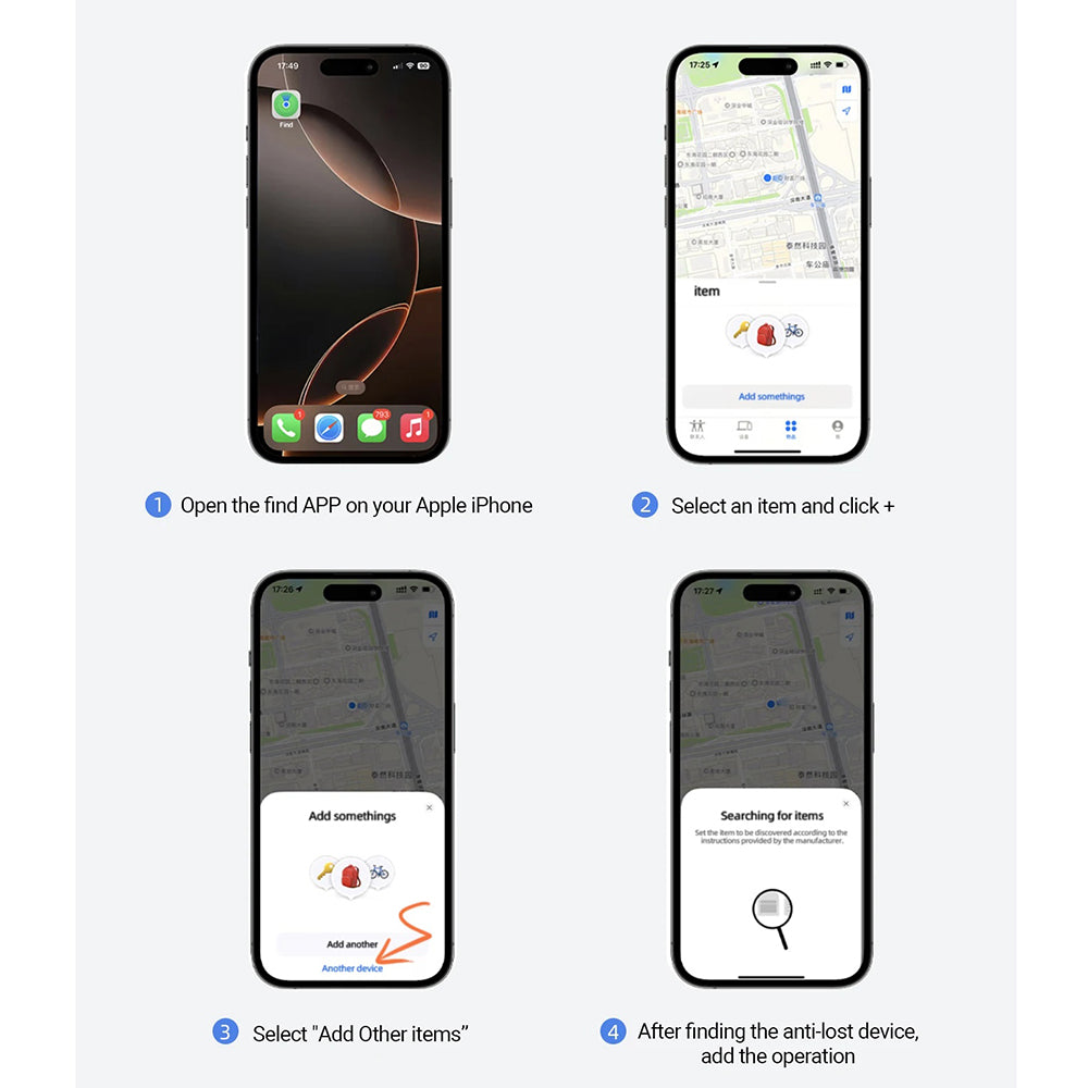 Acefast SmartTag S1 för iOS-serien, Grå
