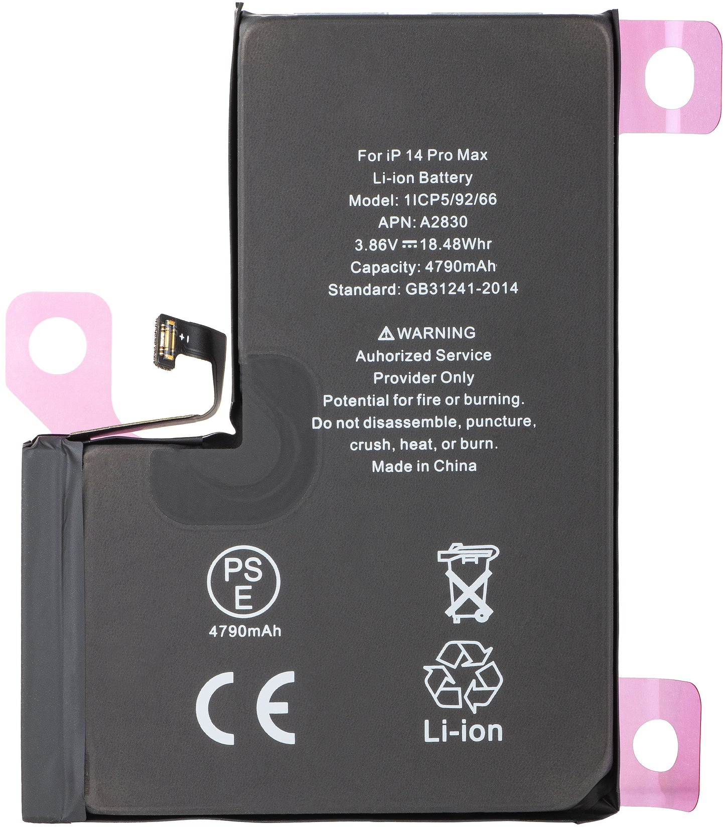 Apple iPhone 14 Pro Max-batteri, Diagnostic High Capacity