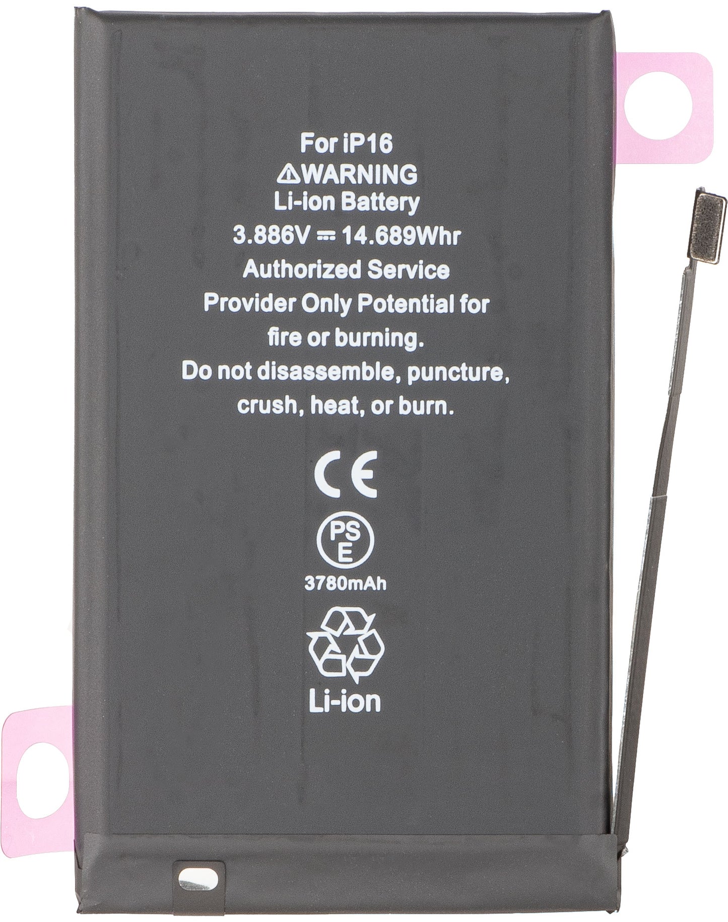 Apple iPhone 16-batteri, hög kapacitet