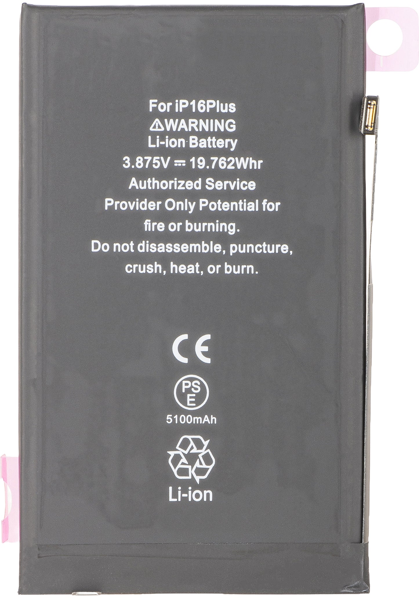 Apple iPhone 16 Plus-batteri, hög kapacitet