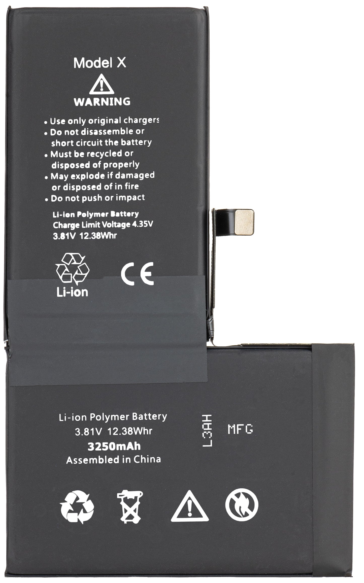Batteri Apple iPhone X, Hög Kapacitet