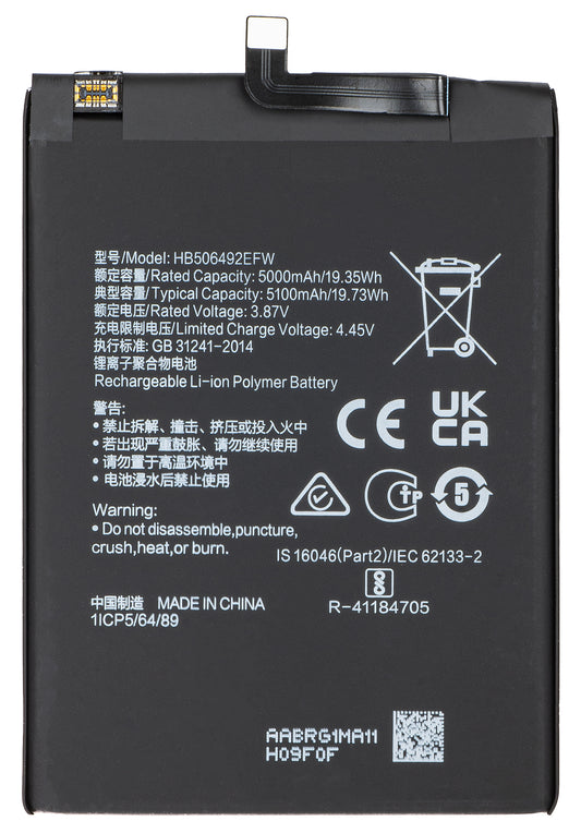 Batteri för Honor Magic5 Lite, HB506492EFW