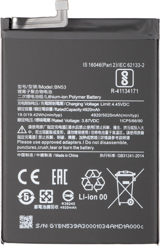 Batteri för Xiaomi Redmi Note 10 Pro / 9 Pro, BN53