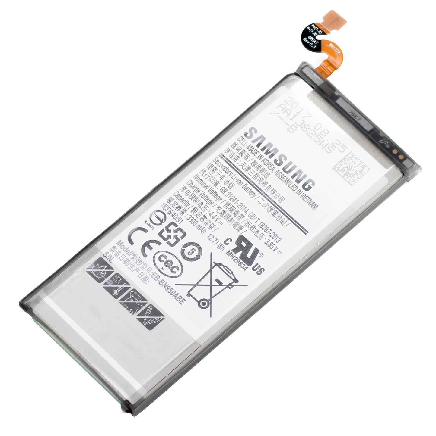 Batteri Samsung Galaxy Note 8 N950, EB-BN950ABE, Byte