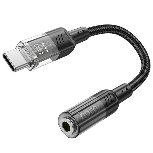 USB-C - 3,5 mm ljudadapter HOCO LS37, svart