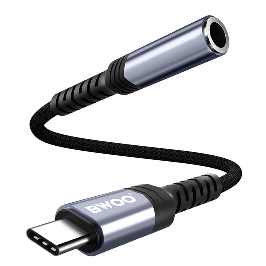 Audioadapter USB-C - 3.5mm BWOO BZ47, Svart