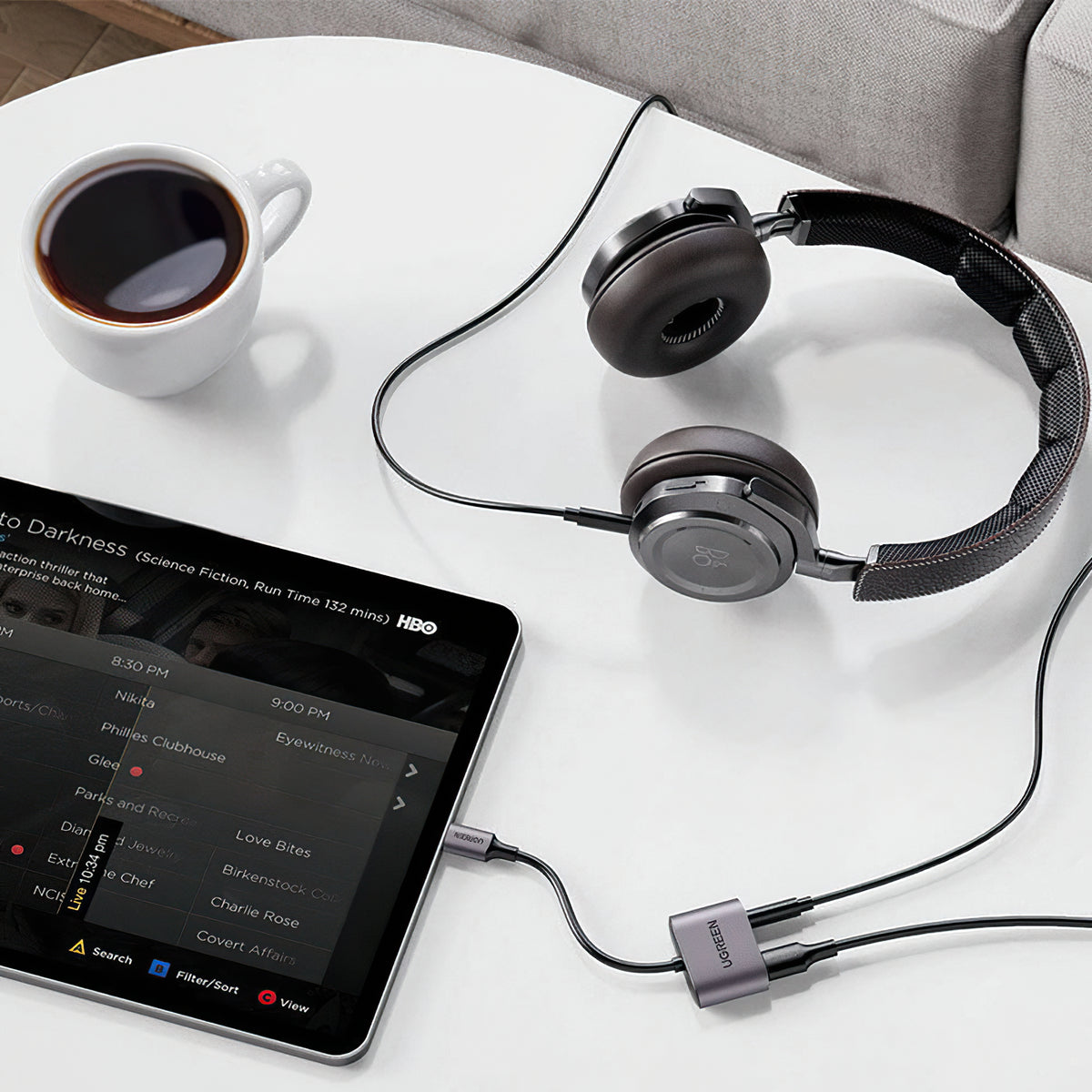 USB-C till 3.5mm / USB-C Audioadapter UGREEN CM231, Grå