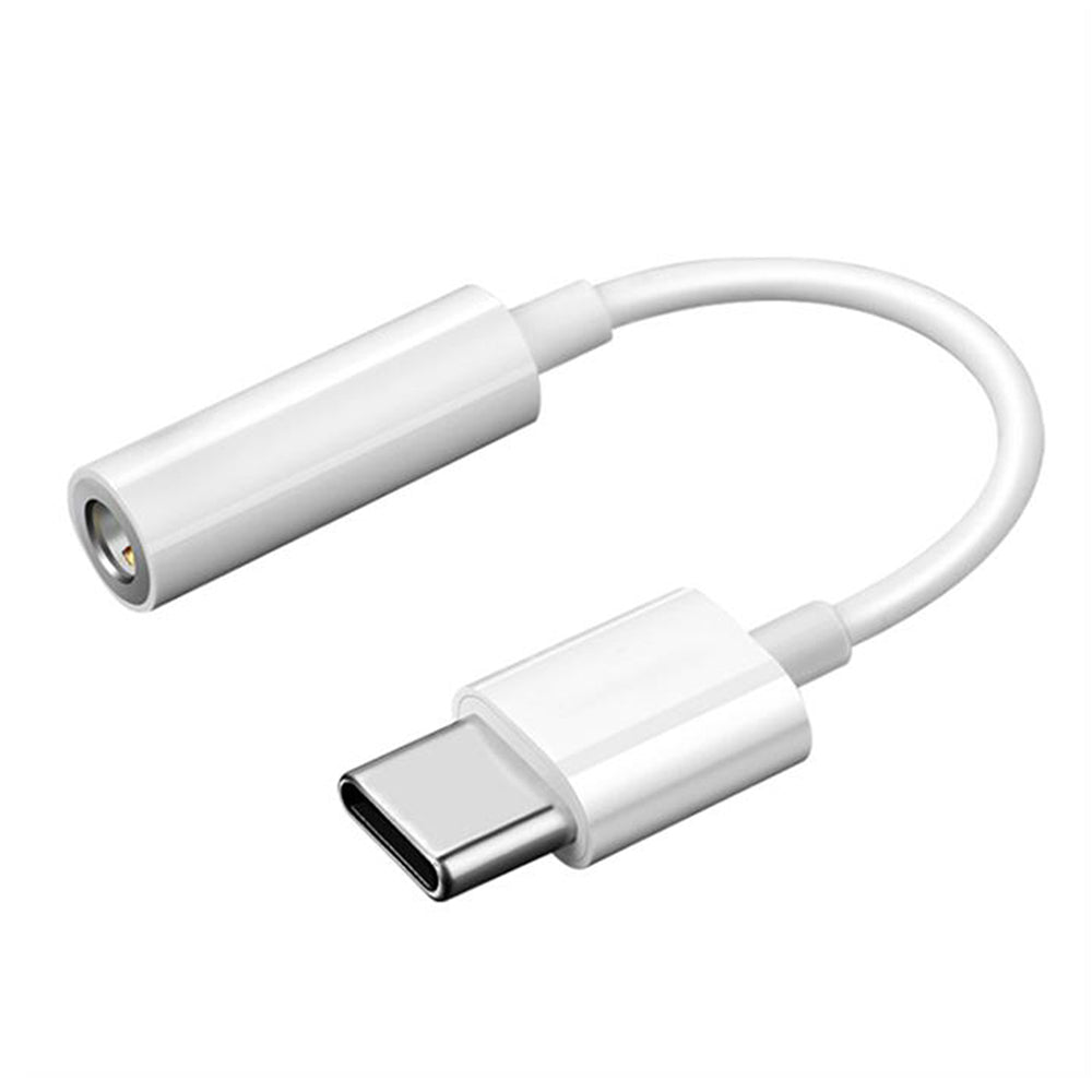 Audioadapter USB-C - 3.5mm Techsuit AC18 MusicBox, Vit, Set med 2 stycken
