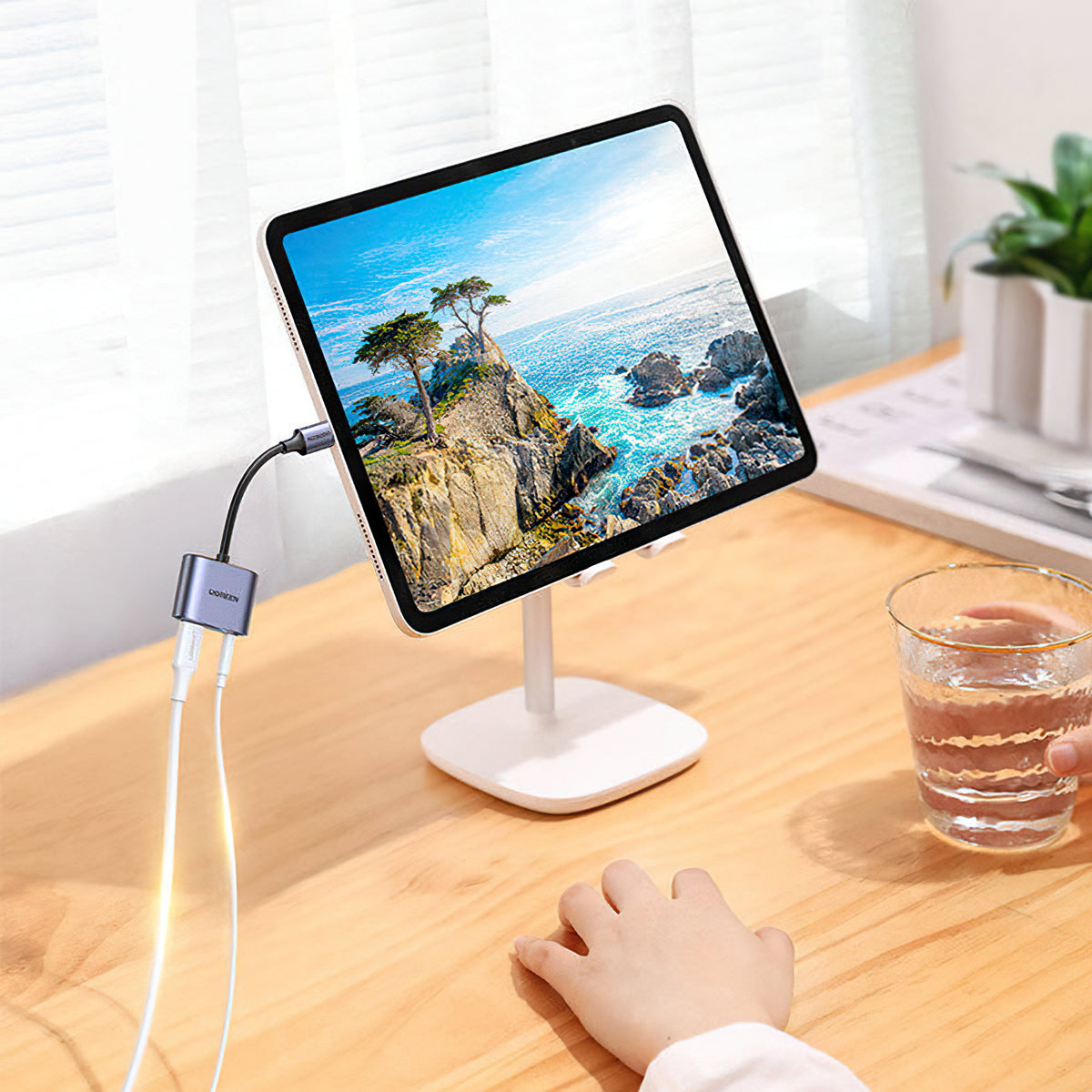 USB-C till 3.5mm / USB-C Audioadapter UGREEN CM231, Grå