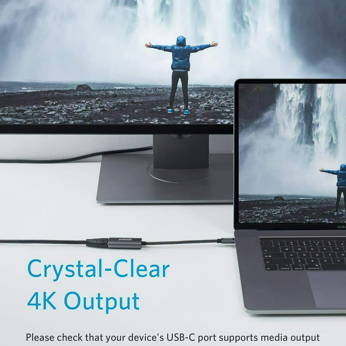 Audio- och videoadapter USB-C - HDMI Anker PowerExpand+, Grå A83120A1