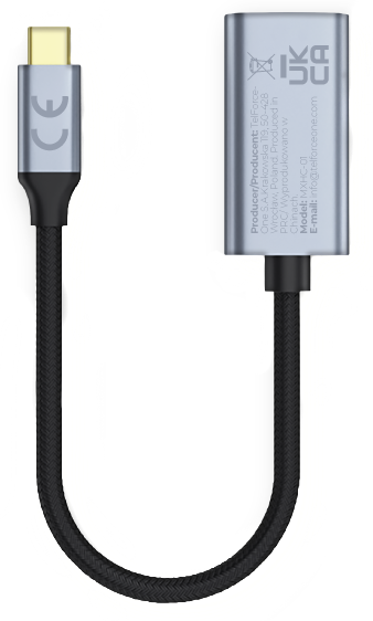 Audio- och videoadapter USB-C - HDMI MaXlife MXHC-01, Grå