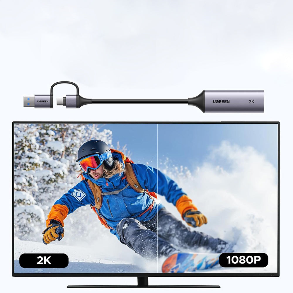 Audio- och videoadapter USB-A / USB-C - HDMI UGREEN CM629 (15389), Grå