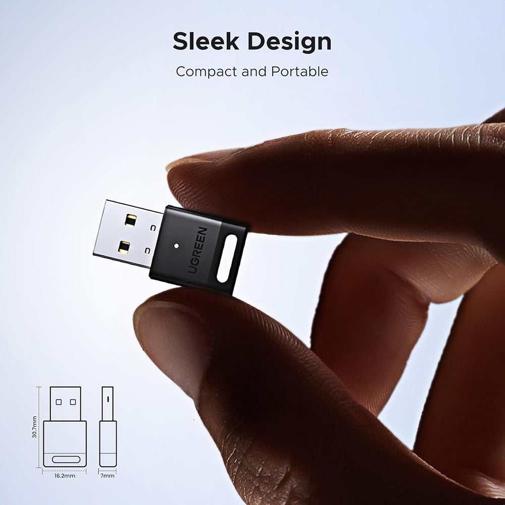 Bluetooth USB-adapter UGREEN CM748 (45134), Svart