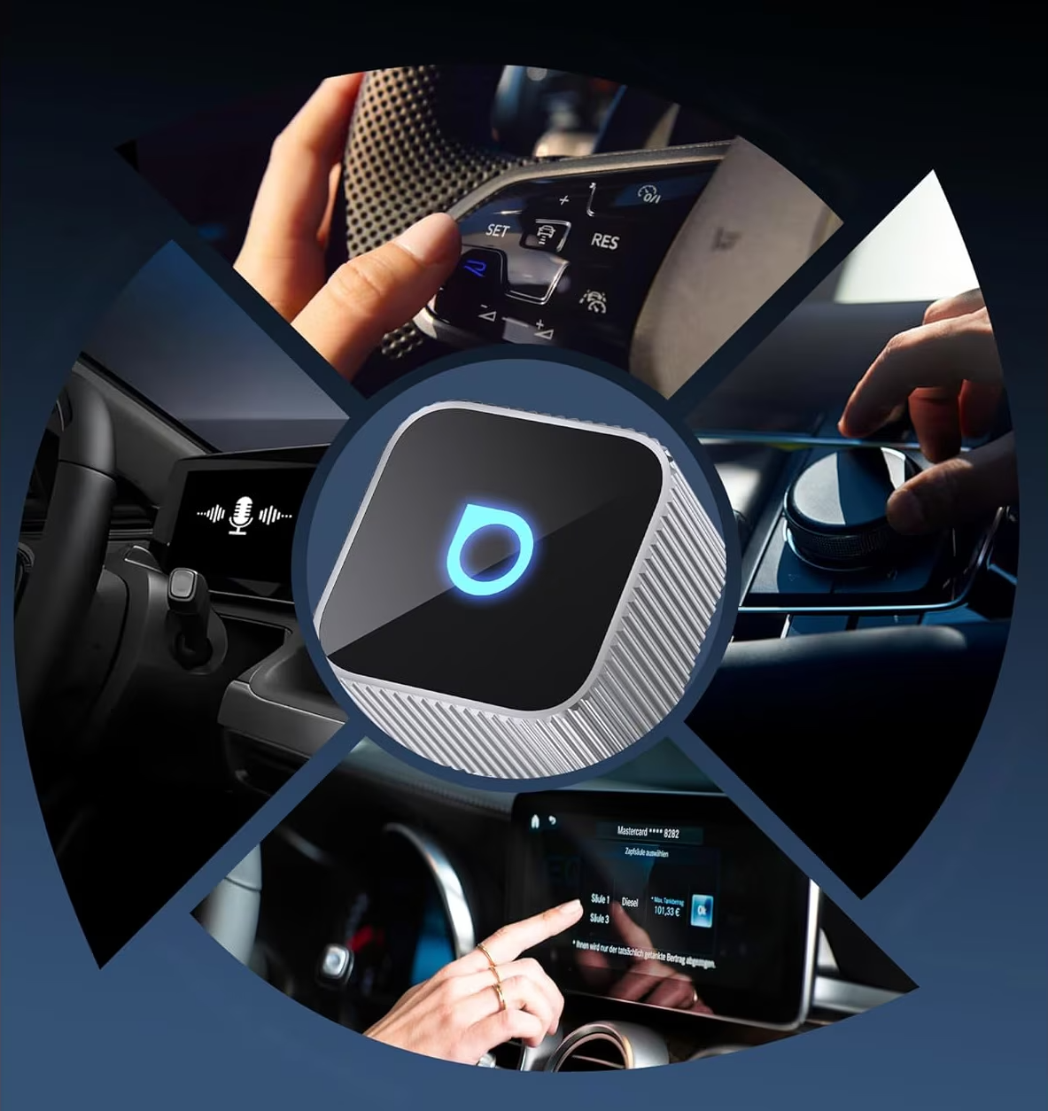 Carplay / Android Auto Wireless Adapter Ottocast Mini Cube Style B för Apple iPhone / Android Series CP88-T2