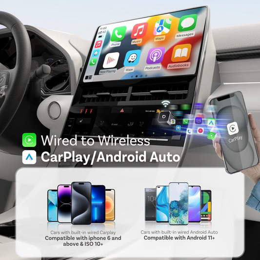 Trådlös Carplay / Android Auto-adapter Ottocast Mini Cube Style C för Apple iPhone / Android-serien CP88-T3