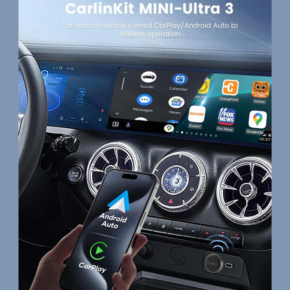 Carplay / Android Auto Wireless Adapter Carlinkit Mini Ultra3 för Apple iPhone / Android-serien