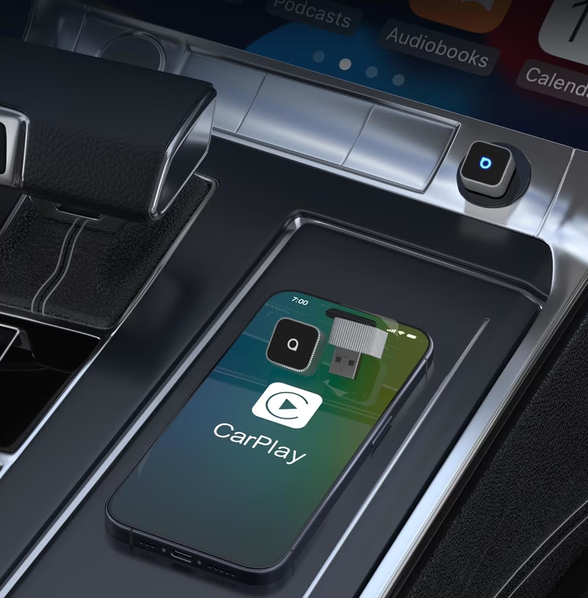 Carplay / Android Auto Wireless Adapter Ottocast Mini Cube Style B för Apple iPhone / Android Series CP88-T2