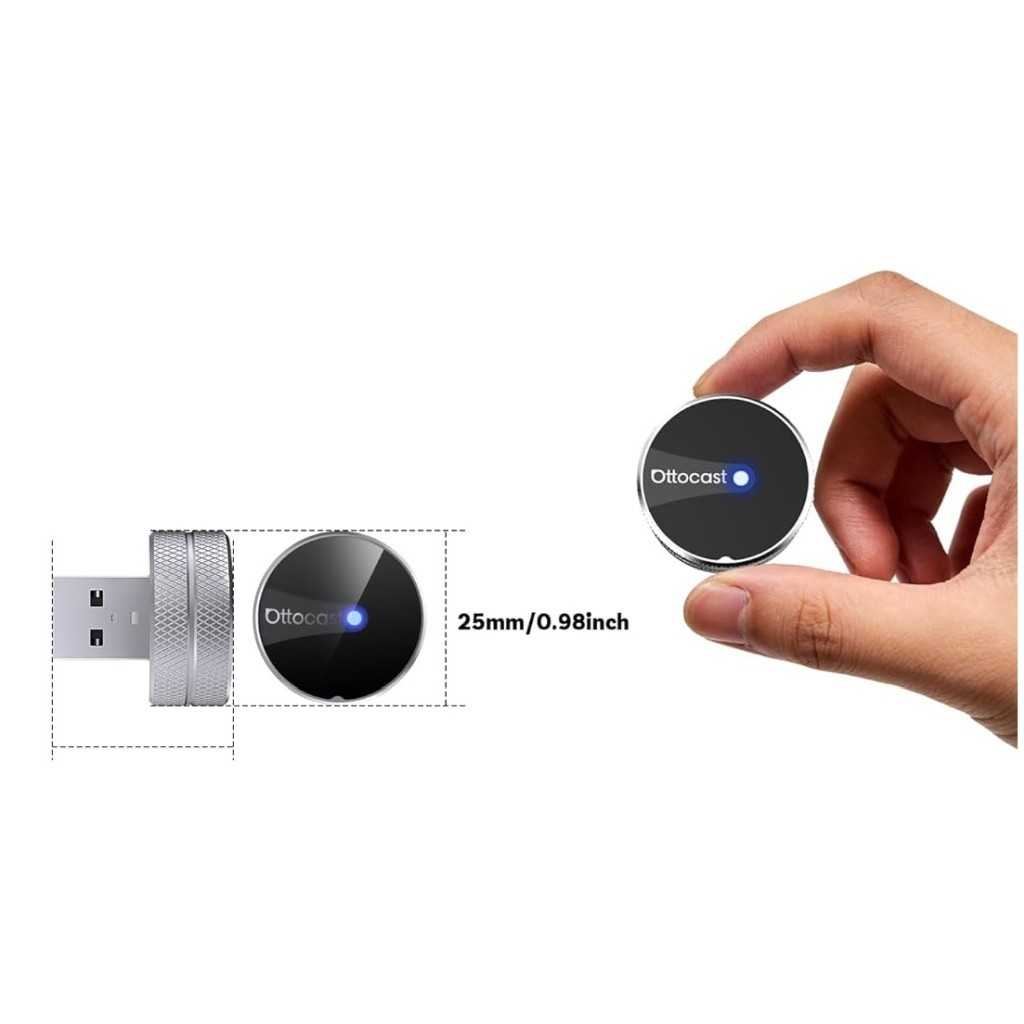Trådlös Carplay / Android Auto-adapter Ottocast Mini Slim Tube för Apple iPhone / Android-serien CP88-T4
