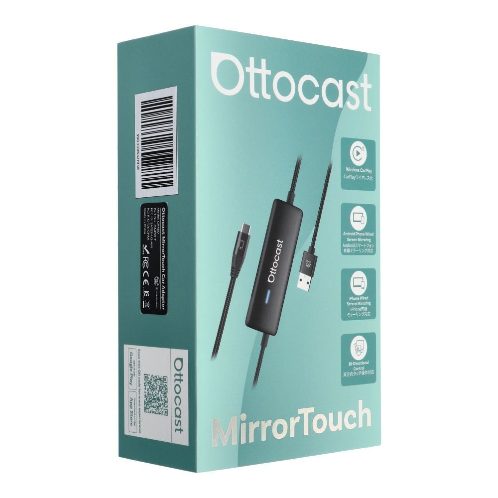 Carplay / Android Auto Ottocast Mirror Touch-adapter för Apple iPhone / Android Series CA450-T