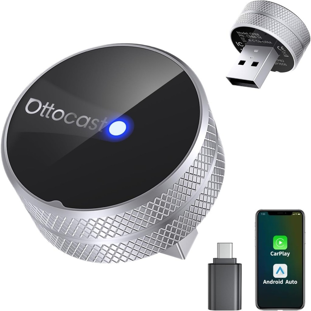 Trådlös Carplay / Android Auto-adapter Ottocast Mini Slim Tube för Apple iPhone / Android-serien CP88-T4