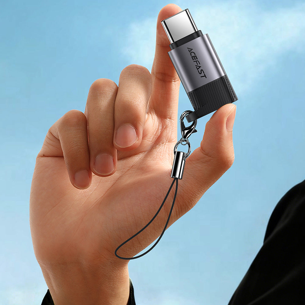 Data- och laddningsadapter Lightning - USB-C Acefast J19, Grå