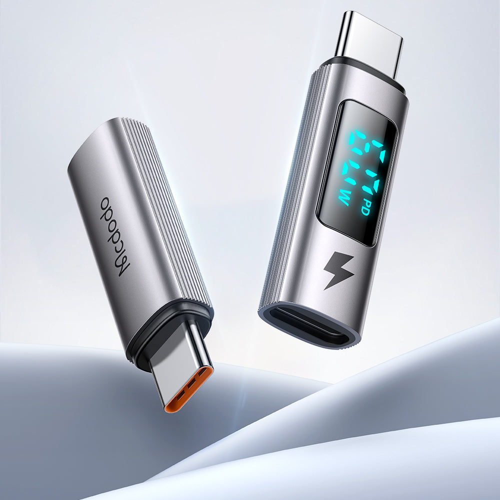 Adapter för data och laddning Lightning - USB-C McDodo OT-5990 Wales Display, Svart