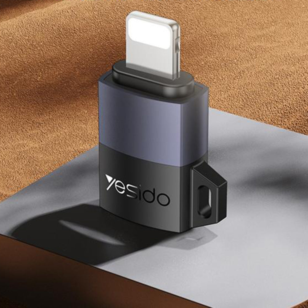Adapter för data och laddning microUSB - Lightning Yesido GS30, Grå