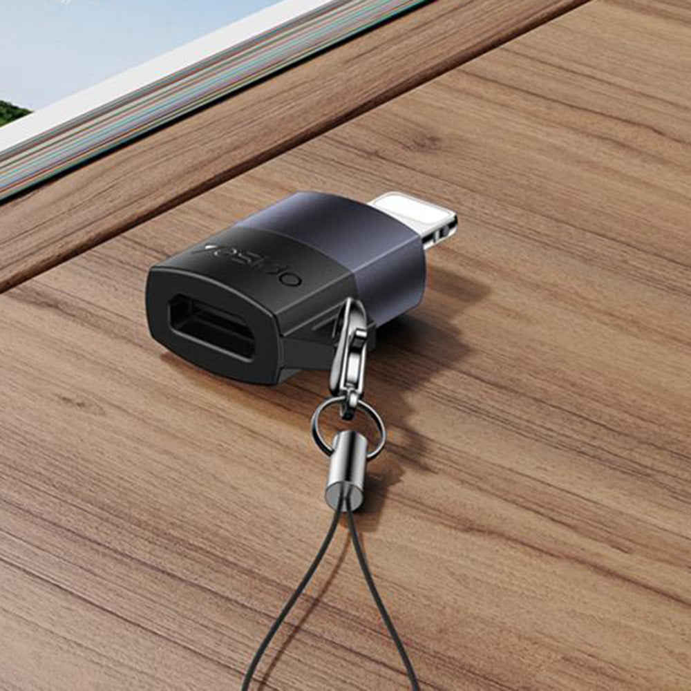 Adapter för data och laddning microUSB - Lightning Yesido GS30, Grå