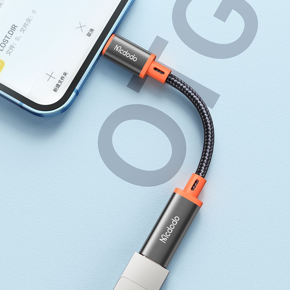 USB-C - Lightning McDodo CA-1440 Data- och Laddningsadapter, Svart