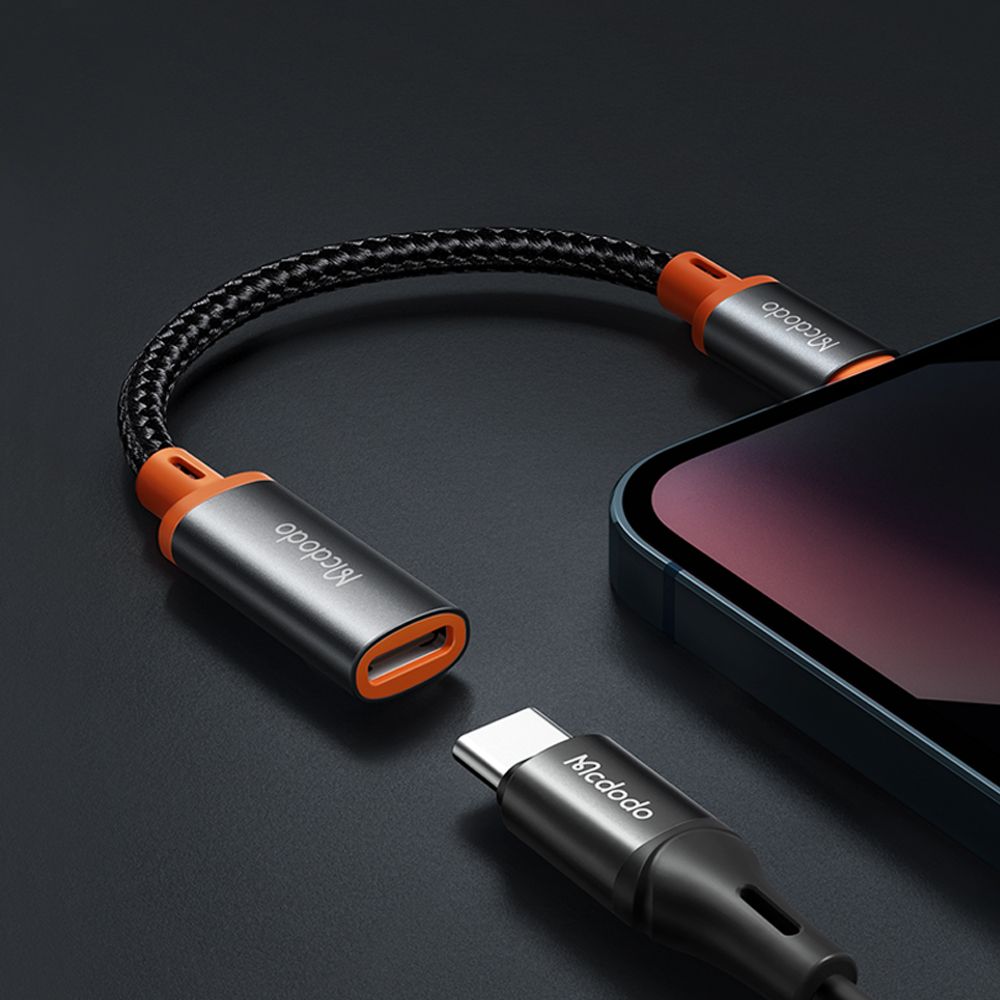 USB-C - Lightning McDodo CA-1440 Data- och Laddningsadapter, Svart