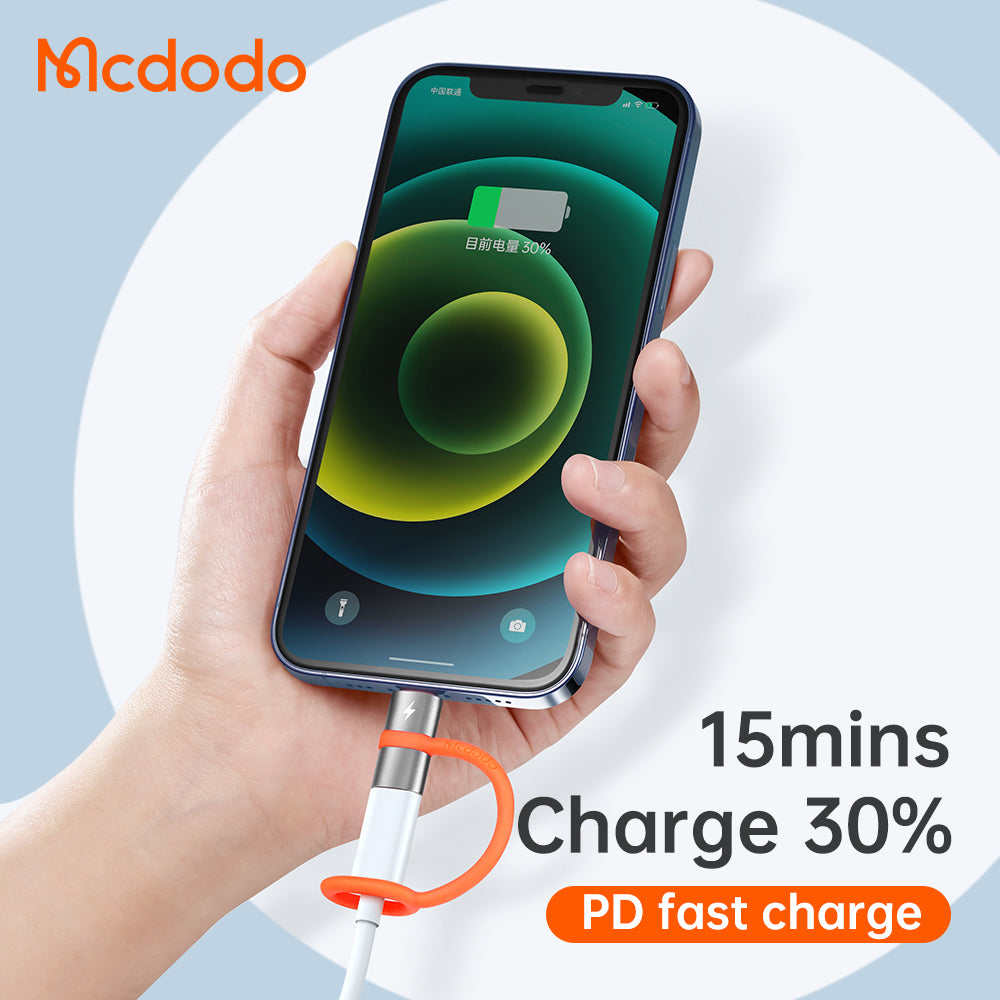 Adapter för data och laddning USB-C - Lightning McDodo OT-0510, Grå