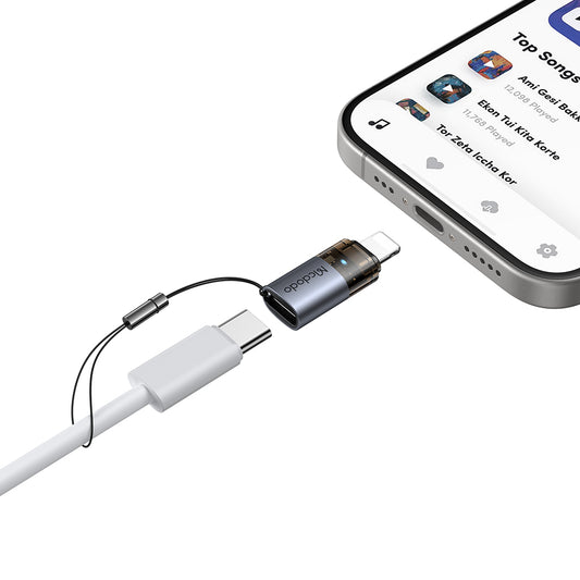 USB-C - Lightning McDodo OT-7630 Data- och Laddningsadapter, Svart