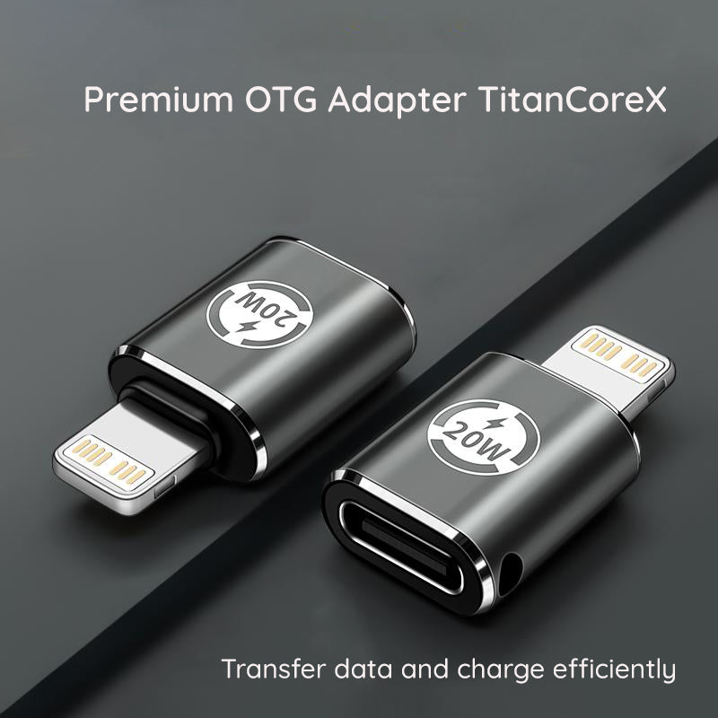 USB-C - Lightning Data and Charging Adapter Techsuit A11 TitanCoreX, Gray