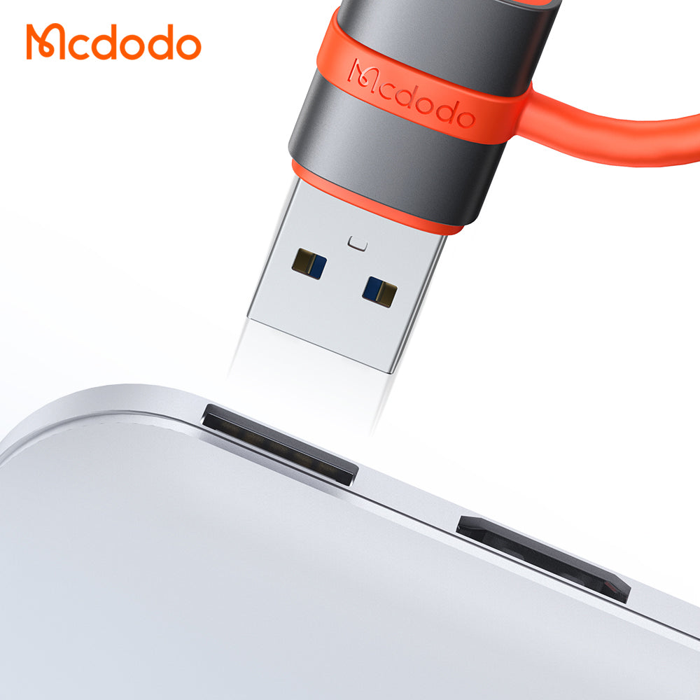 Adapter för data och laddning USB-C - USB-A McDodo OT-3800, Grå