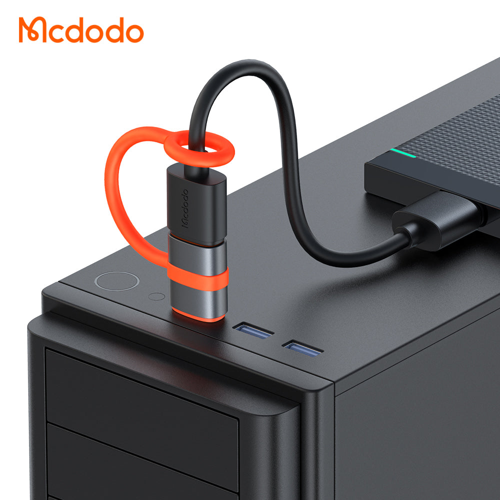 Adapter för data och laddning USB-C - USB-A McDodo OT-3800, Grå