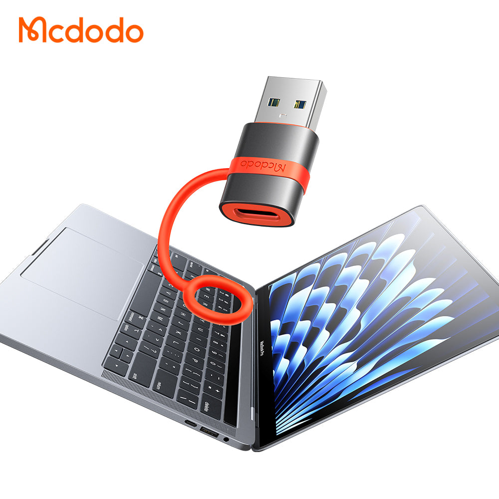Adapter för data och laddning USB-C - USB-A McDodo OT-3800, Grå
