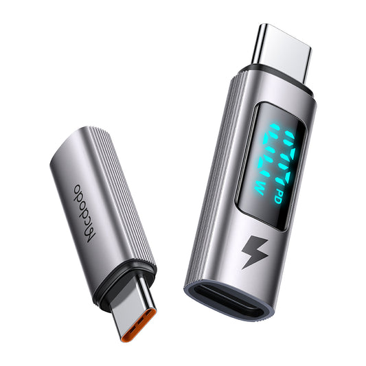 Adapter för data och laddning USB-C - USB-C McDodo OT-6090 Wales Display, Svart