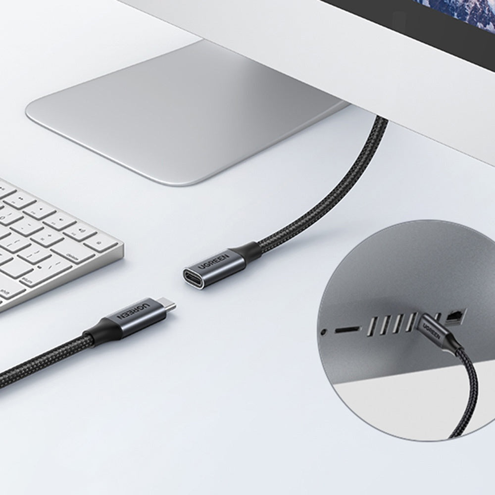 USB-C förlängningskabel UGREEN US372 (45191), 1m, Svart