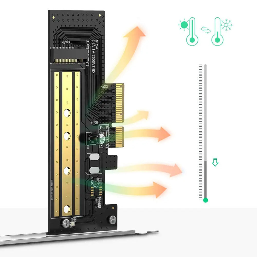 SSD-gränssnittsadaptrar UGREEN CM302 (70503), NVMe M.2 - PCIe 3.0 X4