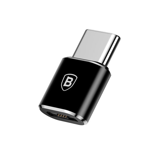 Baseus microUSB - USB-C data- och laddningsadapter, svart CAMOTG-01