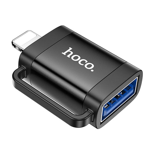 OTG Lightning - USB-A Adapter HOCO UA31A, Svart