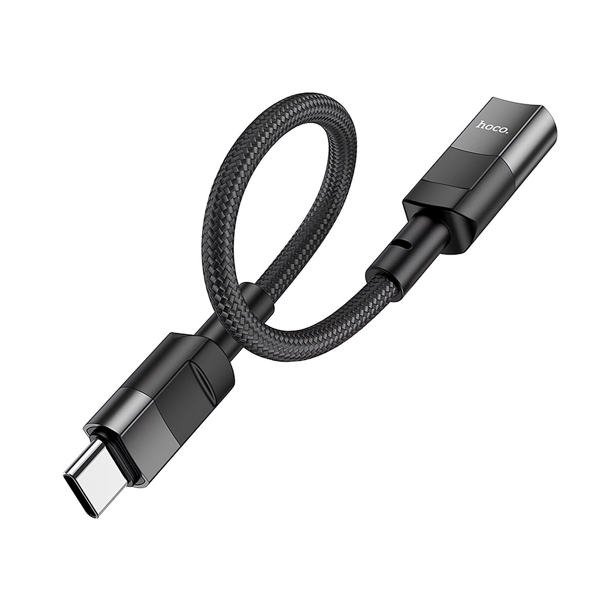 Lightning data- och laddningsadapter - USB-C HOCO U107, 0,1 m, svart