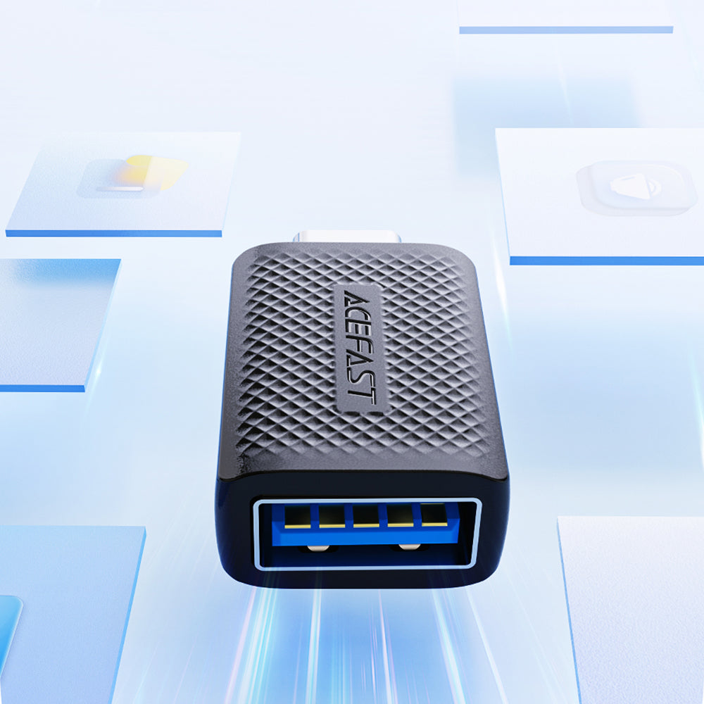 OTG-adapter USB-C till USB-A Acefast J1, Svart