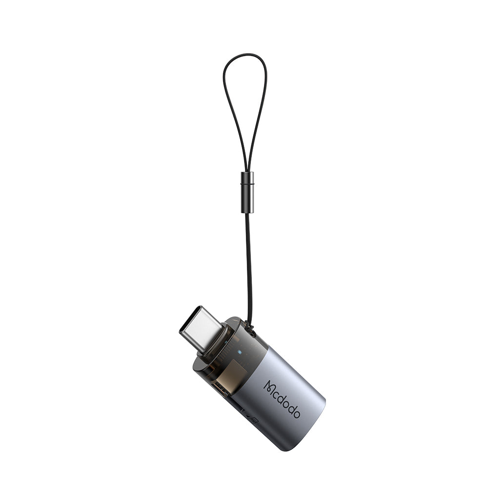 Kortläsare USB-C McDodo OT-7600, USB-A (OTG) - microSD, Svart