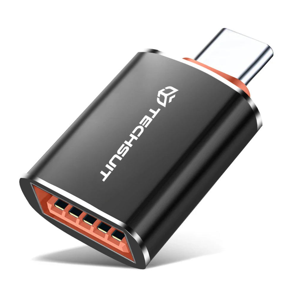 OTG-adapter USB-C - USB-A Techsuit A2 HyperPort, Svart Orange