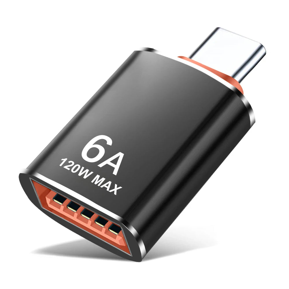 OTG-adapter USB-C - USB-A Techsuit A2 HyperPort, Svart Orange
