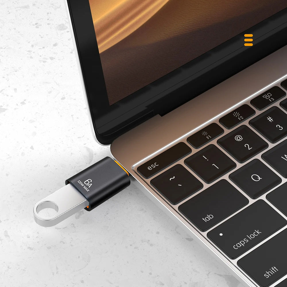 OTG-adapter USB-C - USB-A Techsuit A2 HyperPort, Svart Orange