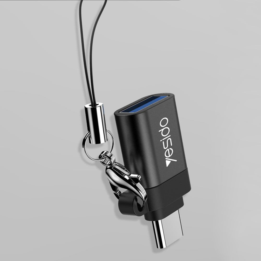 OTG-adapter USB-C - USB-A Yesido GS06, Svart