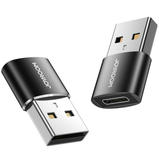 Adapter för data och laddning USB-C - USB-A Joyroom S-H152, Set med 2 stycken, Svart
