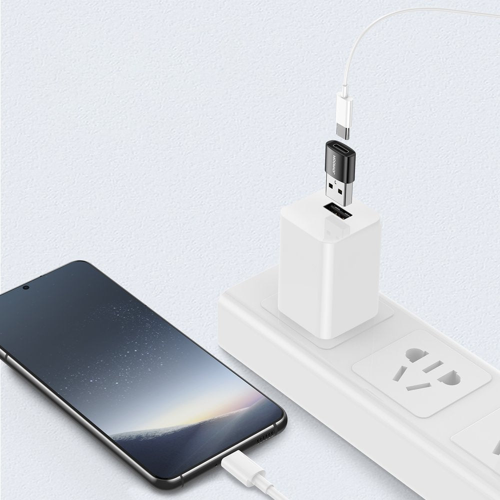 Adapter för data och laddning USB-C - USB-A Joyroom S-H152, Set med 2 stycken, Svart